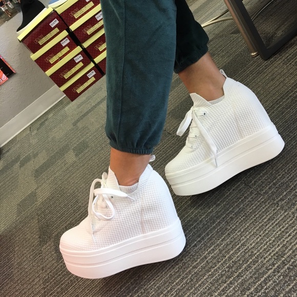 All Black Platform Sneaker Wedge - Picture 5 of 5